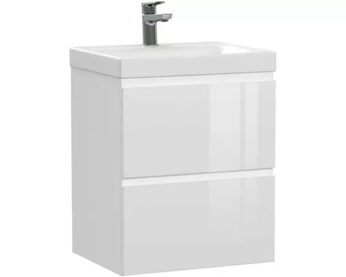 Приобрести Тумба белый глянец 47,6 см Cersanit Moduo 64139 в магазине сантехники Santeh-Crystal.ru