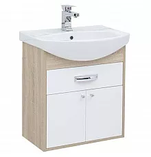 Тумба дуб сонома/белый 55,4 см Aquanet Грейс 00198373