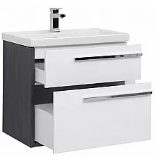 Тумба эвкалипт мистери/белый глянец 69,5 см Aquanet Фостер 00202064