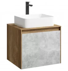 Тумба дуб балтийский/ бетон светлый 61 см Aqwella 5 Stars Mobi MOB0106DB/ MOB0706BS/ T
