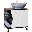 Тумба с раковиной белый глянец/черный глянец 71 см Bellezza Рио 4633611241263 + 4620008193823 Тумба с раковиной белый глянец/черный глянец 71 см Bellezza Рио 4633611241263 + 4620008193823