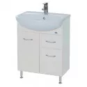 Тумба с раковиной белый глянец 61,5 см 1 ящик Bellezza Уют 4635009110014 + 4620008192772