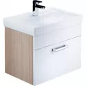 Тумба с раковиной белый глянец/дерево 60 см IDDIS Mirro MIR60W0i95K Тумба с раковиной белый глянец/дерево 60 см IDDIS Mirro MIR60W0i95K