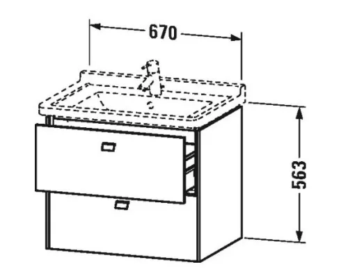 Приобрести Тумба тауп матовый 67 см Duravit Brioso BR414109191 в магазине сантехники Santeh-Crystal.ru