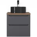 Тумба серый матовый 60 см Jorno Wood Wood.01.60/P/GR + Wood.06.60/DW