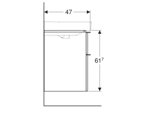 Заказать Тумба песочный глянец 73,4 см Geberit Smyle Square 500.353.JL.1 в магазине сантехники Santeh-Crystal.ru