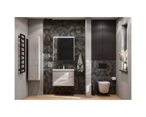 Приобрести Тумба с раковиной бетон/белый матовый 70 см Roca Ronda ZRU9303003 + 327471000 в магазине сантехники Santeh-Crystal.ru