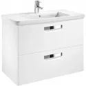 Тумба с раковиной белый глянец 70 см Roca The Gap ZRU9302878 + 327471000 Тумба с раковиной белый глянец 70 см Roca The Gap ZRU9302878 + 327471000