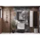 Приобрести Тумба с раковиной белый глянец/антрацит 70 см Roca Ronda ZRU9302964 + 327471000 в магазине сантехники Santeh-Crystal.ru
