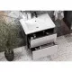 Заказать Тумба с раковиной белый глянец/антрацит 60 см Roca Ronda ZRU9302963 + 327472000 в магазине сантехники Santeh-Crystal.ru