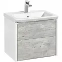 Тумба с раковиной бетон/белый матовый 60 см Roca Ronda ZRU9303002 + 327472000 Тумба с раковиной бетон/белый матовый 60 см Roca Ronda ZRU9303002 + 327472000