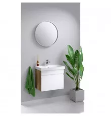 Комплект мебели белый глянец/дуб балтийский 60 см Aqwella Smart SRT0106DB + UMMOD60SL/1 + RM0206W