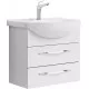 Купить Тумба с раковиной белый глянец 66 см Aqwella Allegro Agr.01.06/2 + 4620008192475 в магазине сантехники Santeh-Crystal.ru