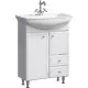 Приобрести Комплект мебели белый глянец 65,5 см Aqwella Barcelona Lux BA0106K + 4640021062296 + Ba.02.06 в магазине сантехники Santeh-Crystal.ru