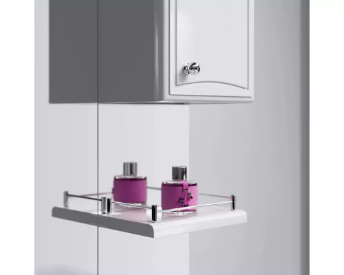 Приобрести Комплект мебели белый глянец 65,5 см Aqwella Barcelona Lux BA0106K + 4640021062296 + Ba.02.06 в магазине сантехники Santeh-Crystal.ru