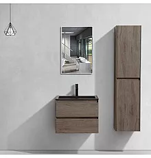 Комплект мебели темный дуб 60 см Vincea Luka VMC-2L600RO + VCB-13600B + VLM-2J600