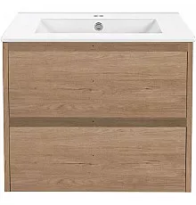 Тумба с раковиной натуральный дуб 61,5 см Vincea Gio VMC-2G600NO + VBS-13960