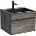 Тумба с раковиной серый камень 60 см Vincea Chiara VMC-2C600GS + VCB-13600B