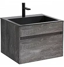 Тумба с раковиной серый камень 60 см Vincea Chiara VMC-2C600GS + VCB-13600B