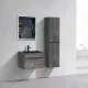 Заказать Комплект мебели серый камень 60 см Vincea Chiara VMC-2C600GS + VCB-13600B + VLM-3VN600 в магазине сантехники Santeh-Crystal.ru