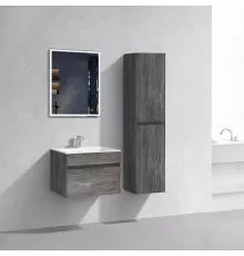 Комплект мебели серый камень 60 см Vincea Chiara VMC-2C600GS + VCB-13600W + VLM-3VN600