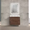 Комплект мебели темный дуб 59,4 см Vincea Paola VMC-2P600RW + VCB-2VP600W + VLM-2D550