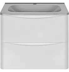 Тумба с раковиной белый глянец 59,4 см Vincea Paola VMC-2P600GW + VCB-2VP600G