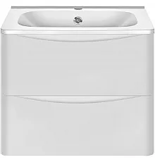 Тумба с раковиной белый глянец 59,4 см Vincea Paola VMC-2P600GW + VCB-2VP600W