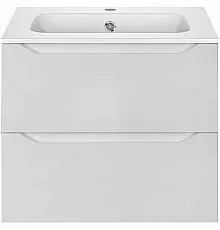 Тумба с раковиной белый глянец 61 см Vincea Norma VMC-2N600GW + VCB-2N600W