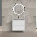 Комплект мебели белый глянец 59,4 см Vincea Vico VMC-2V600GW + VCB-2VP600G + VLM-2N600+