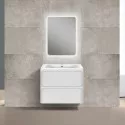 Комплект мебели белый глянец 59,4 см Vincea Vico VMC-2V600GW + VCB-2VP600W + VLM-2A685