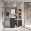Комплект мебели дуб сонома/серый матовый 67 см Grossman Флай 107002 + 507002 + GR-3019 + 207001