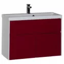 Тумба белый/бордо 89 см Aquanet Латина 00179932 Тумба белый/бордо 89 см Aquanet Латина 00179932
