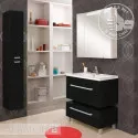 Тумба Мадрид 80 М черный глянец Акватон 1A126801MA950