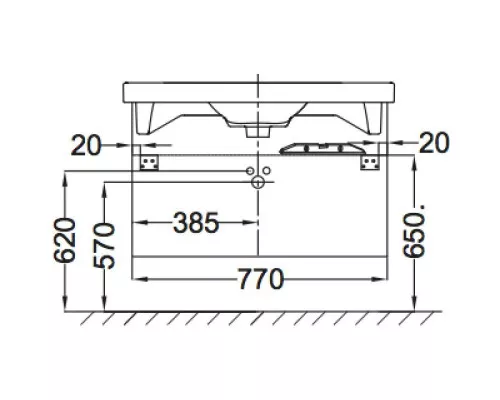 Купить Тумба белый глянец 77 см Jacob Delafon Odeon Up EB895-RUJ5 в магазине сантехники Santeh-Crystal.ru