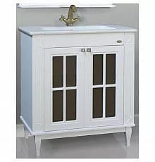 Тумба с раковиной белый глянец 78 см Atoll Милана