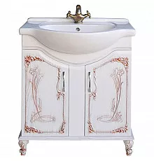 Тумба с раковиной белое дерево медная патина 77,5 см Atoll Барселона