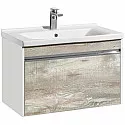 Тумба с раковиной белый глянец/бетон пайн 80 см Акватон Капри 1A2302K1KPDA0