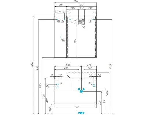 Купить Тумба с раковиной дуб кантри/антрацит 85 см Акватон Терра 1A2472K0TEKA0 в магазине сантехники Santeh-Crystal.ru