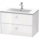 Тумба белый глянец 82 см Duravit Brioso BR410202222 Тумба белый глянец 82 см Duravit Brioso BR410202222