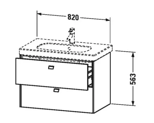 Купить Тумба тауп матовый 82 см Duravit Brioso BR414609191 в магазине сантехники Santeh-Crystal.ru