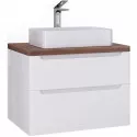 Тумба белый глянец 80 см Jorno Wood Wood.01.80/P/W + Wood.06.80/DW