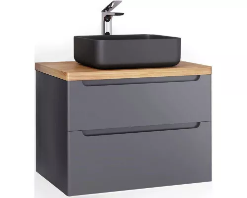 Заказать Тумба серый матовый 80 см Jorno Wood Wood.01.80/P/GR + Wood.06.80/LW в магазине сантехники Santeh-Crystal.ru