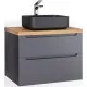 Заказать Тумба серый матовый 80 см Jorno Wood Wood.01.80/P/GR + Wood.06.80/LW в магазине сантехники Santeh-Crystal.ru