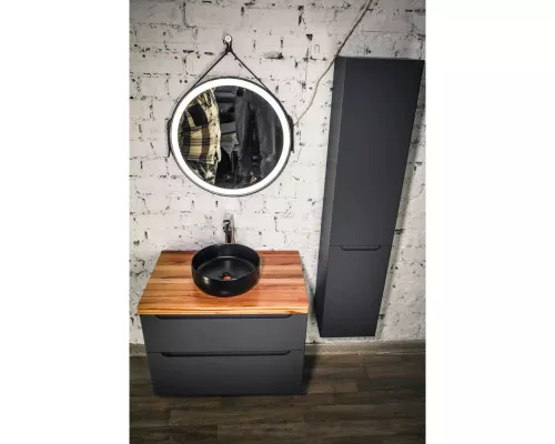 Заказать Тумба серый матовый 80 см Jorno Wood Wood.01.80/P/GR + Wood.06.80/LW в магазине сантехники Santeh-Crystal.ru