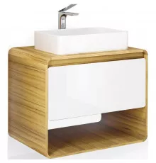 Тумба белый/дуб 80 см Jorno Ronda Ron.01.80/P/D-W