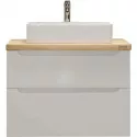 Тумба белый глянец 80 см Jorno Wood Wood.01.80/P/W + Wood.06.80/LW