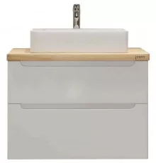 Тумба белый глянец 80 см Jorno Wood Wood.01.80/P/W + Wood.06.80/LW