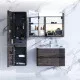 Купить Тумба с раковиной табачный дуб 80 см Am.Pm Sensation M30FHX0802TF + M30WPC0801WG в магазине сантехники Santeh-Crystal.ru