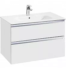 Тумба с раковиной белый глянец 80,5 см Roca The Gap 857551806 + 32799C000